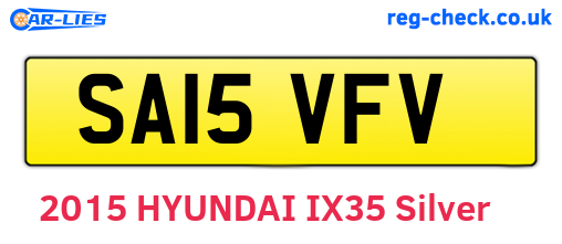 SA15VFV are the vehicle registration plates.