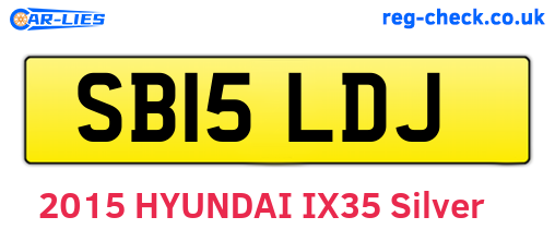 SB15LDJ are the vehicle registration plates.