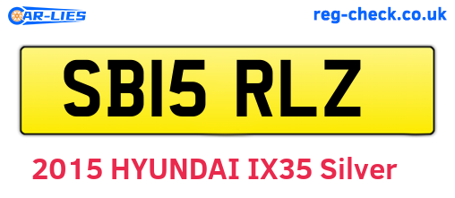 SB15RLZ are the vehicle registration plates.