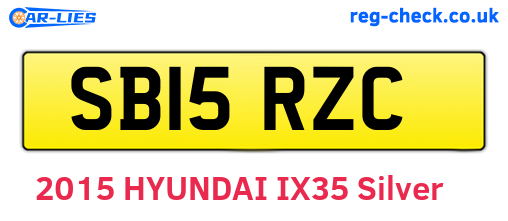 SB15RZC are the vehicle registration plates.