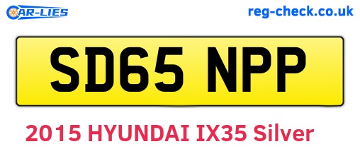SD65NPP are the vehicle registration plates.