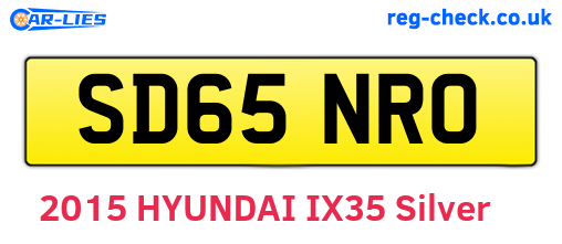 SD65NRO are the vehicle registration plates.