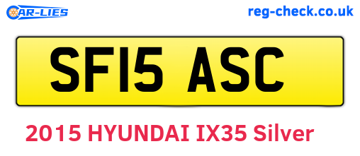 SF15ASC are the vehicle registration plates.