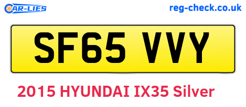 SF65VVY are the vehicle registration plates.