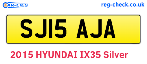 SJ15AJA are the vehicle registration plates.