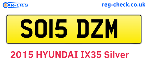 SO15DZM are the vehicle registration plates.