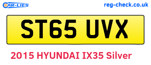 ST65UVX are the vehicle registration plates.