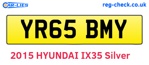 YR65BMY are the vehicle registration plates.