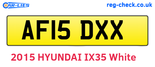 AF15DXX are the vehicle registration plates.