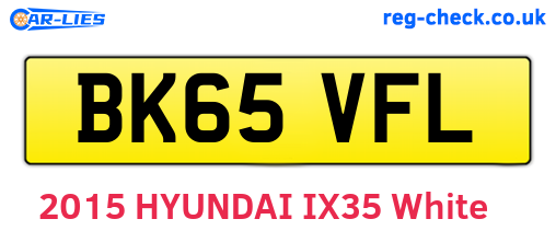 BK65VFL are the vehicle registration plates.