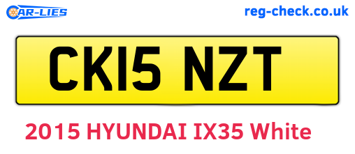 CK15NZT are the vehicle registration plates.