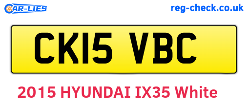CK15VBC are the vehicle registration plates.