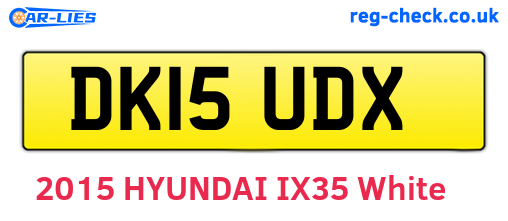 DK15UDX are the vehicle registration plates.