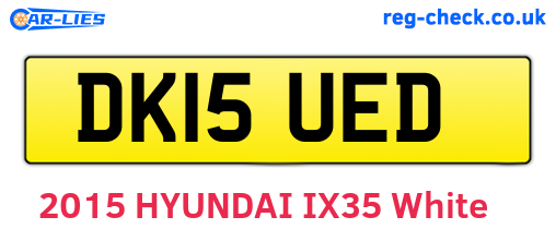 DK15UED are the vehicle registration plates.