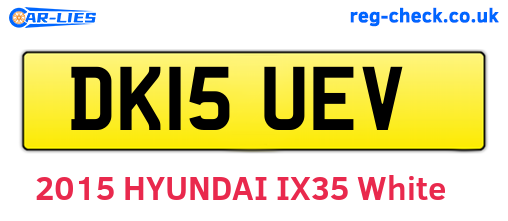 DK15UEV are the vehicle registration plates.