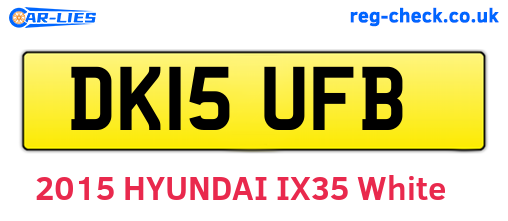 DK15UFB are the vehicle registration plates.