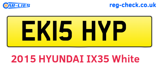 EK15HYP are the vehicle registration plates.