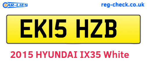 EK15HZB are the vehicle registration plates.