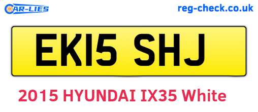 EK15SHJ are the vehicle registration plates.