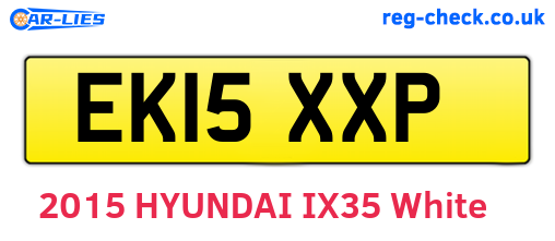 EK15XXP are the vehicle registration plates.