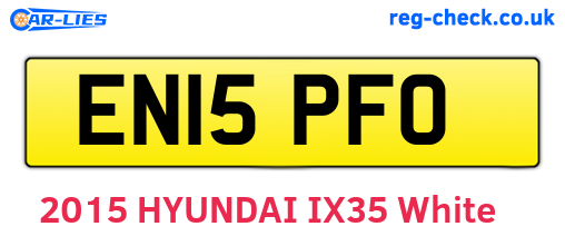 EN15PFO are the vehicle registration plates.