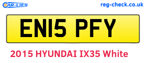 EN15PFY are the vehicle registration plates.