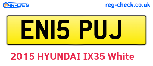 EN15PUJ are the vehicle registration plates.