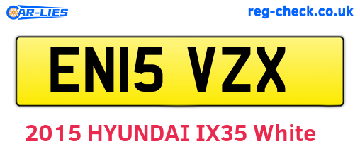 EN15VZX are the vehicle registration plates.