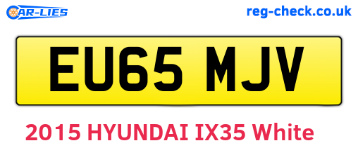 EU65MJV are the vehicle registration plates.