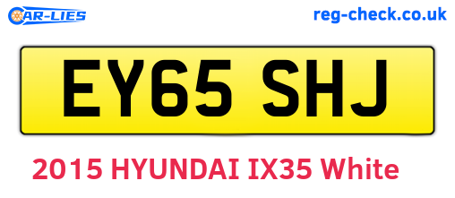 EY65SHJ are the vehicle registration plates.