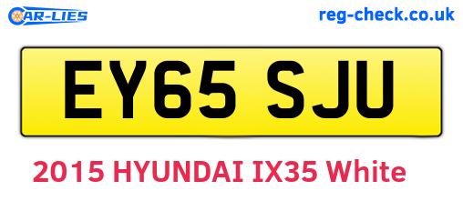 EY65SJU are the vehicle registration plates.