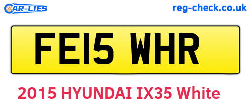 FE15WHR are the vehicle registration plates.