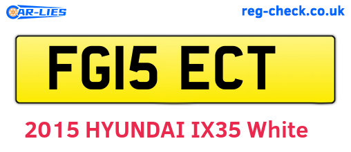 FG15ECT are the vehicle registration plates.