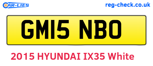 GM15NBO are the vehicle registration plates.