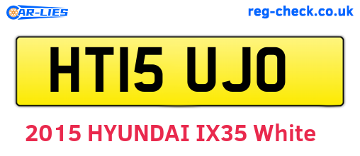 HT15UJO are the vehicle registration plates.