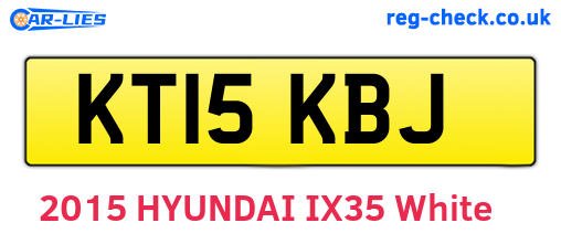 KT15KBJ are the vehicle registration plates.