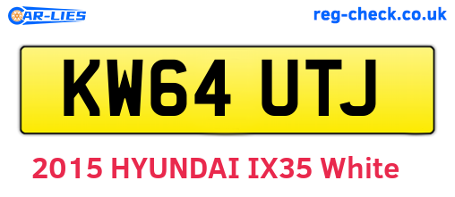 KW64UTJ are the vehicle registration plates.
