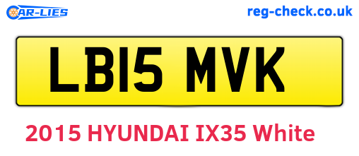 LB15MVK are the vehicle registration plates.