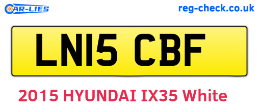 LN15CBF are the vehicle registration plates.