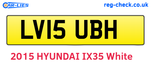 LV15UBH are the vehicle registration plates.