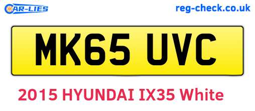 MK65UVC are the vehicle registration plates.