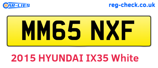 MM65NXF are the vehicle registration plates.