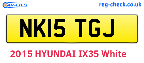 NK15TGJ are the vehicle registration plates.
