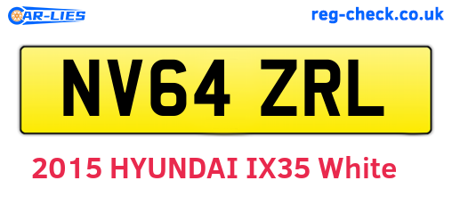 NV64ZRL are the vehicle registration plates.