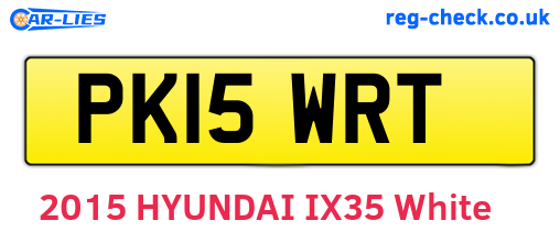 PK15WRT are the vehicle registration plates.