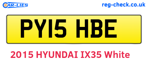 PY15HBE are the vehicle registration plates.