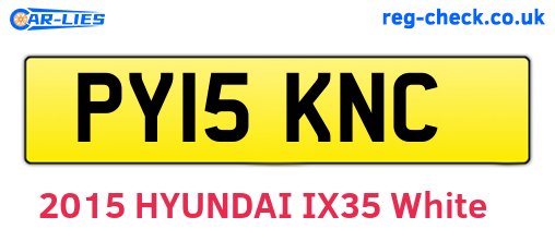 PY15KNC are the vehicle registration plates.