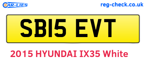 SB15EVT are the vehicle registration plates.
