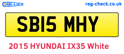 SB15MHY are the vehicle registration plates.