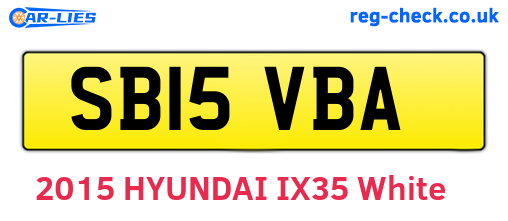 SB15VBA are the vehicle registration plates.